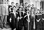GRMC 1st Graduates at the convocation, Agra, 1951