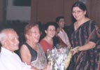 Dr. Mrs. Bindal welcoming Dr. T.B. Singh